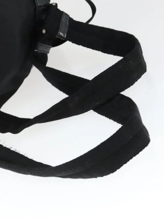 PRADA Backpack Nylon Black Silver Auth 171402